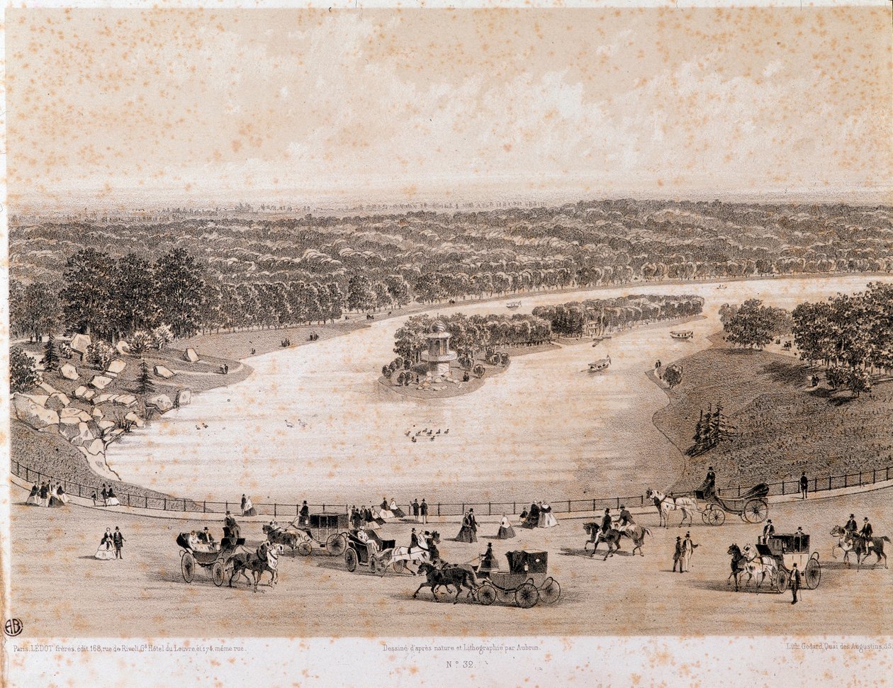 View of the Bois de Boulogne in Paris by Unknown artist