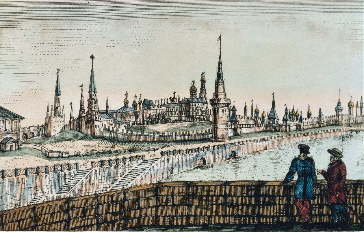 View of the Kremlin in Moscow, from "Travels" by Edouard de Montule by Unknown artist