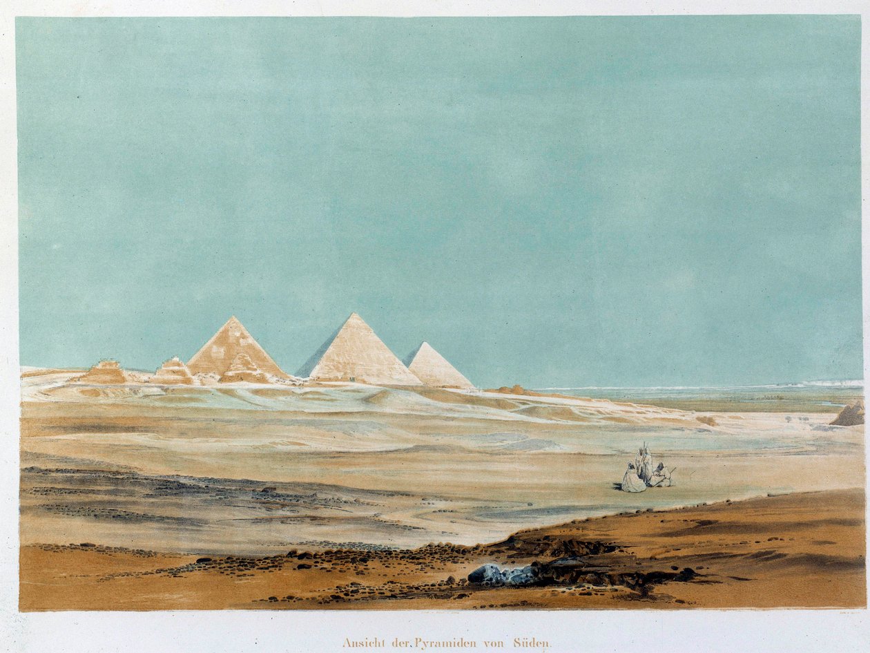 View of the Pyramids of Giza, Egypt by Unknown artist