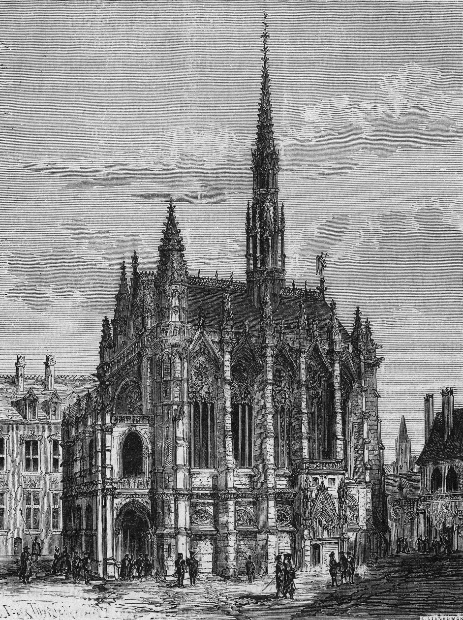 View of the Sainte Chapelle church in Paris by Unknown artist