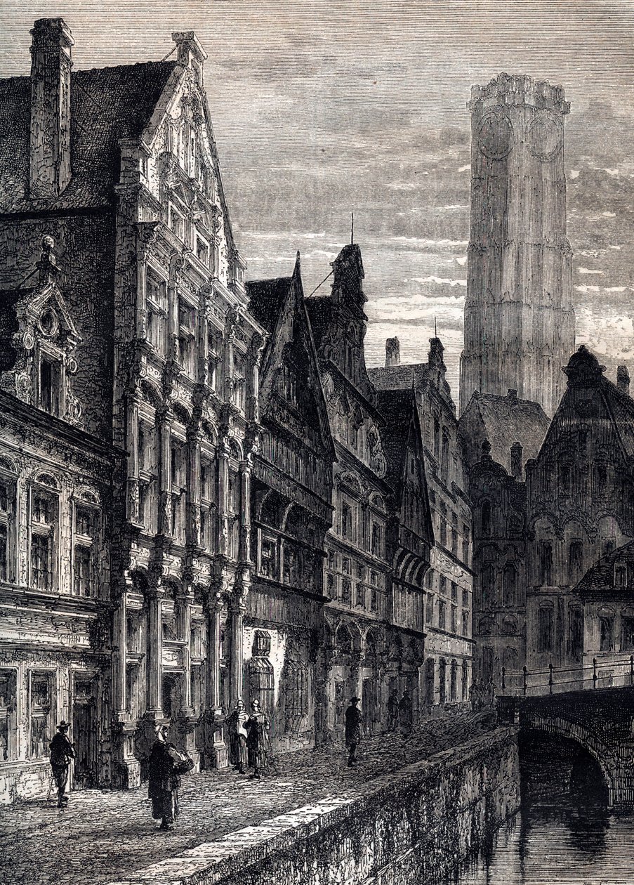 View of the City of Mechelen in Belgium (engraving) by Unknown artist