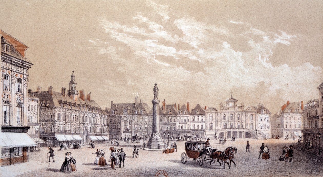 View of the Large Square of the City of Lille by Unknown artist