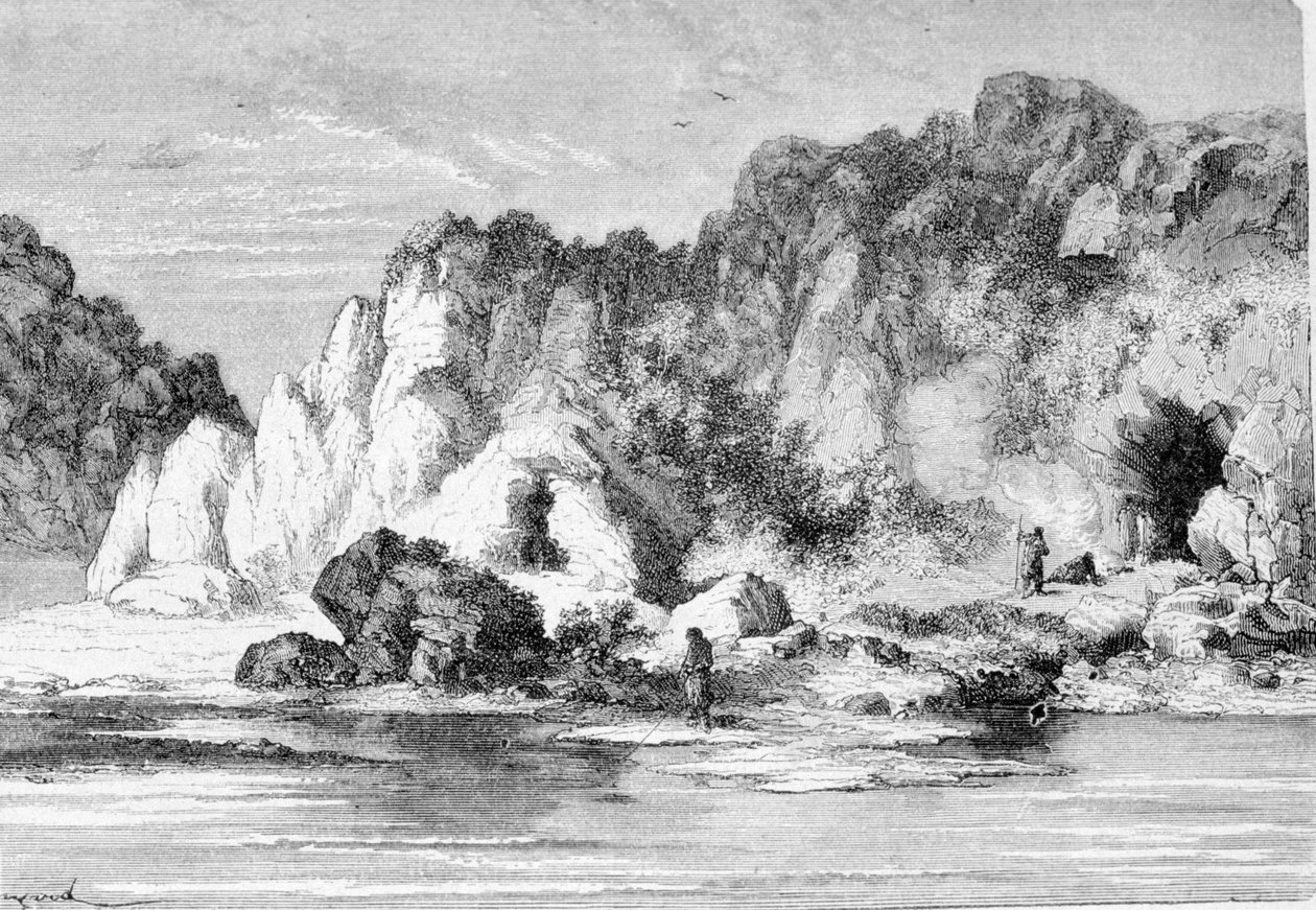 Village of the Reindeer Age (Upper Palaeolithic), Furfeez Caves by Unknown artist