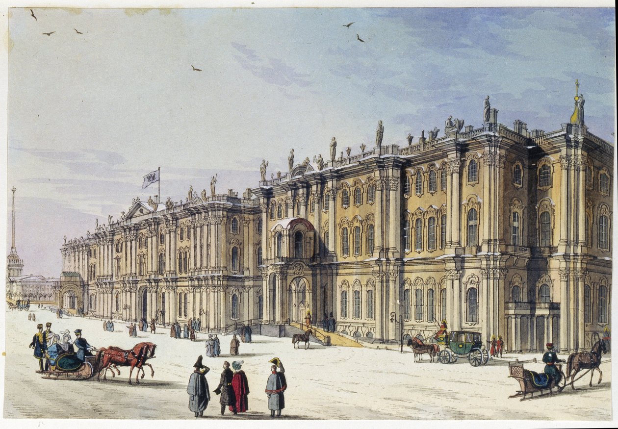 View of the Winter Palace in Saint Petersburg (Album of Marie Taglioni) by Unknown artist