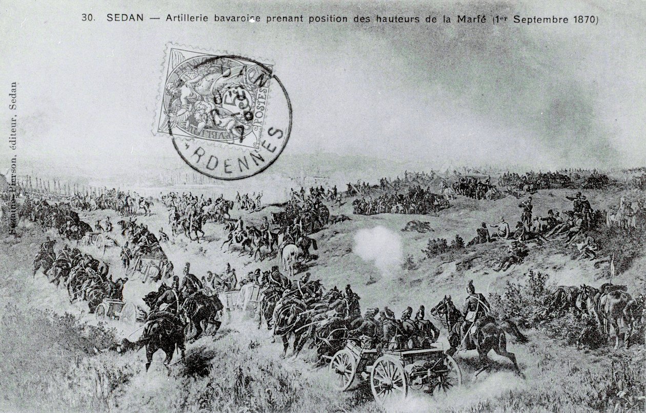 War of 1870: Bavarian Artillery Taking Position by Unknown artist