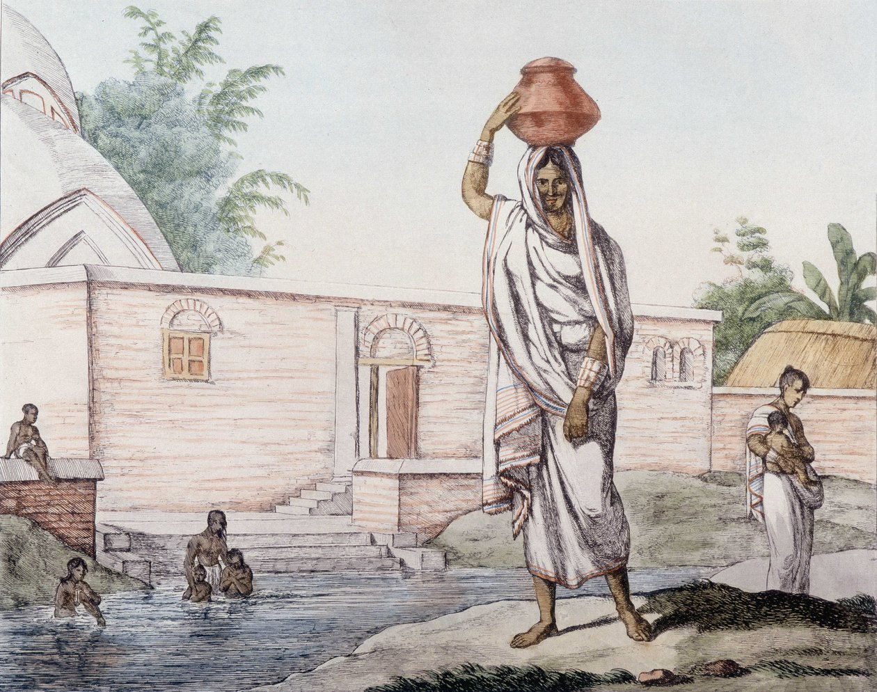 Water carrier near the Hooghly in Calcutta, India by Unknown artist