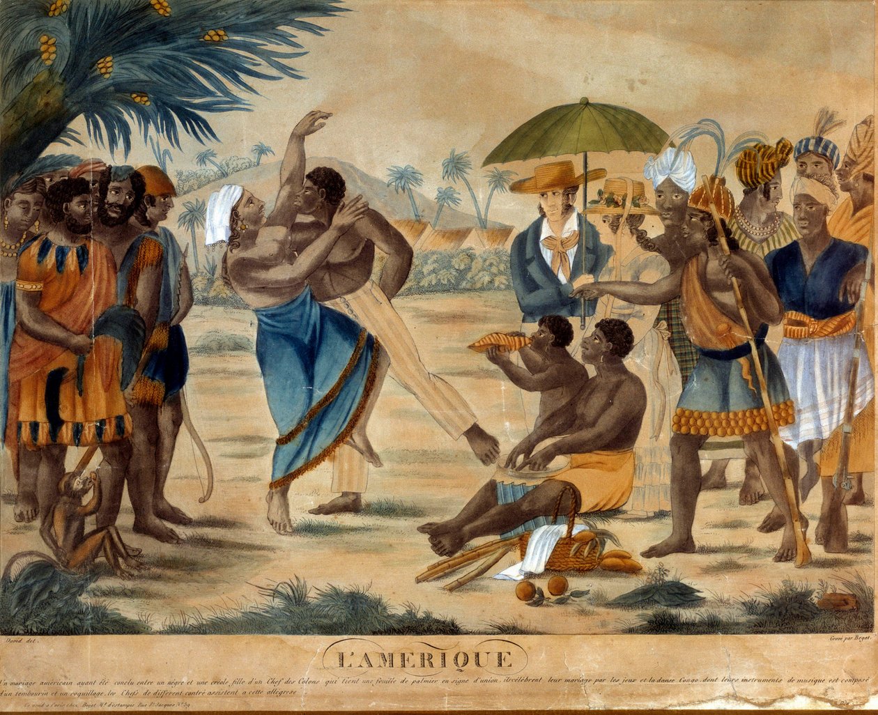 Wedding between a black and a creole by Unknown artist
