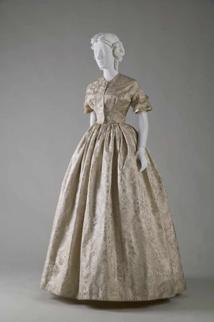 Wedding dress (front oblique view) by Unknown artist