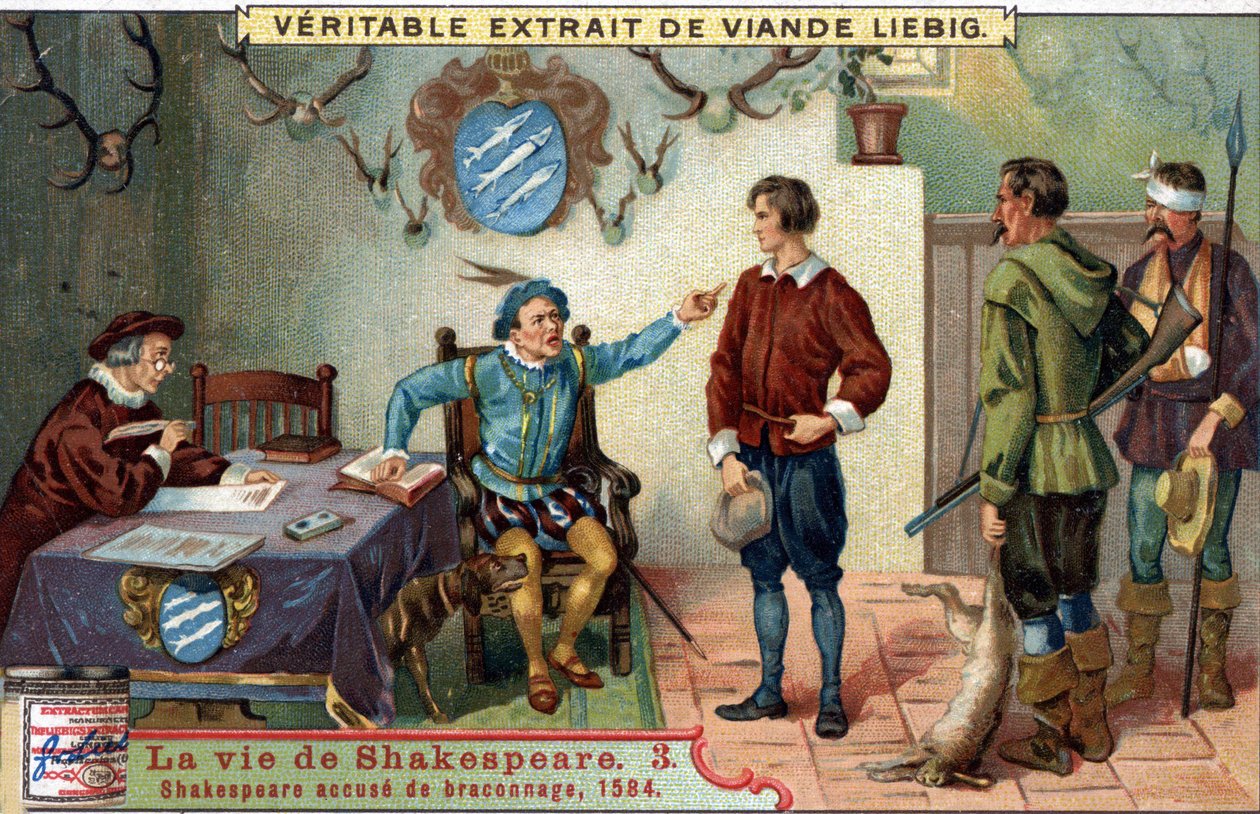 William Shakespeare (1564-1616) accused of poaching in 1584 by Unknown artist