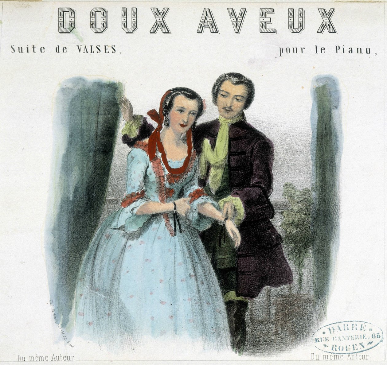 Young man courting a young woman, early 19th century by Unknown artist