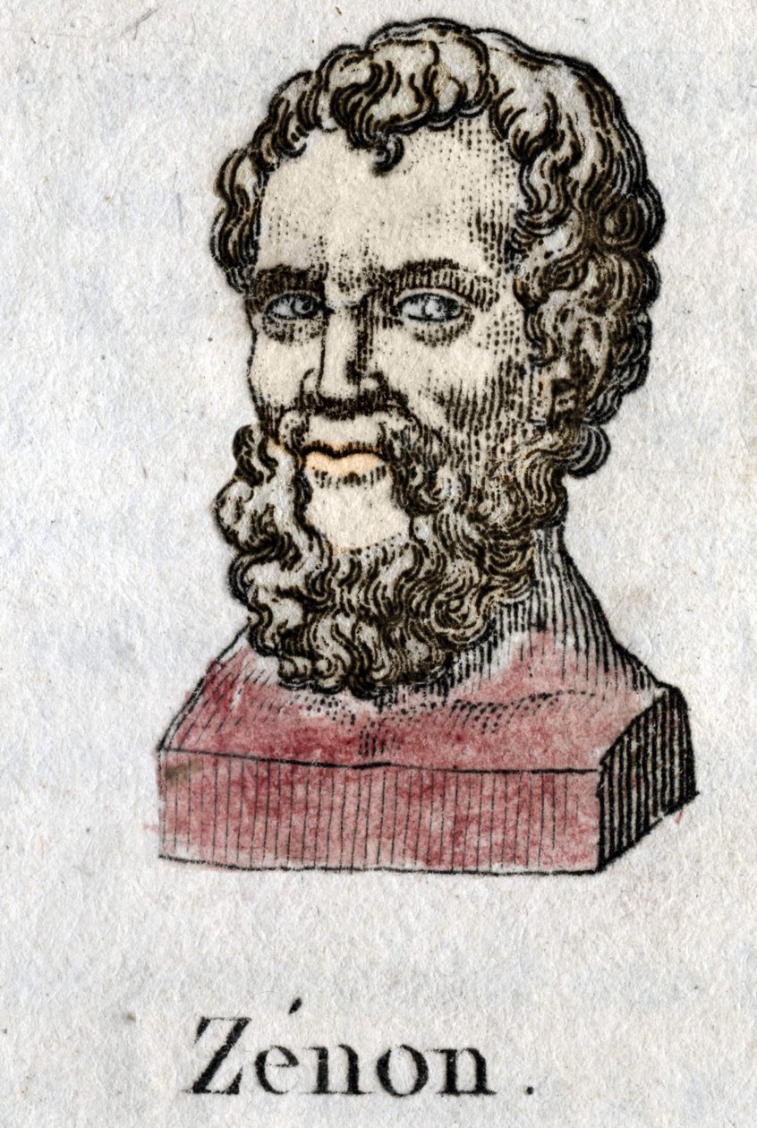 Zenon de Cition, Greek philosopher. engraving of 1822 by Unknown artist