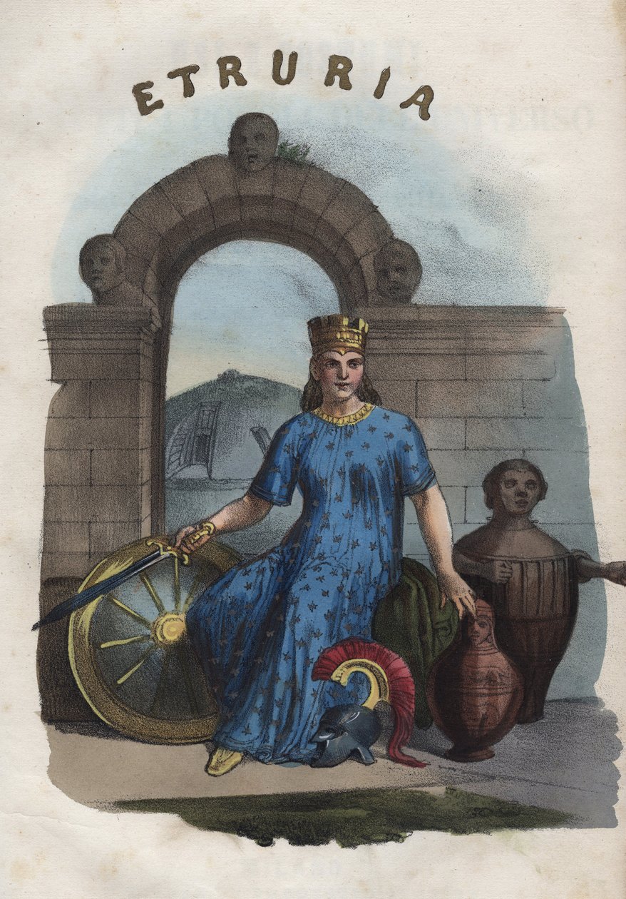 Allegory of Etruria - engraving from 