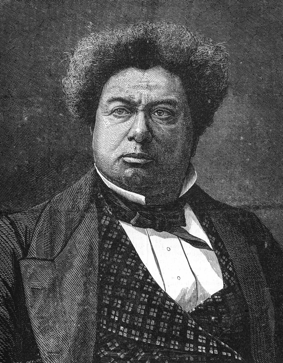 Portrait of Alexandre Dumas, father, French novelist and playwright by Unknown artist