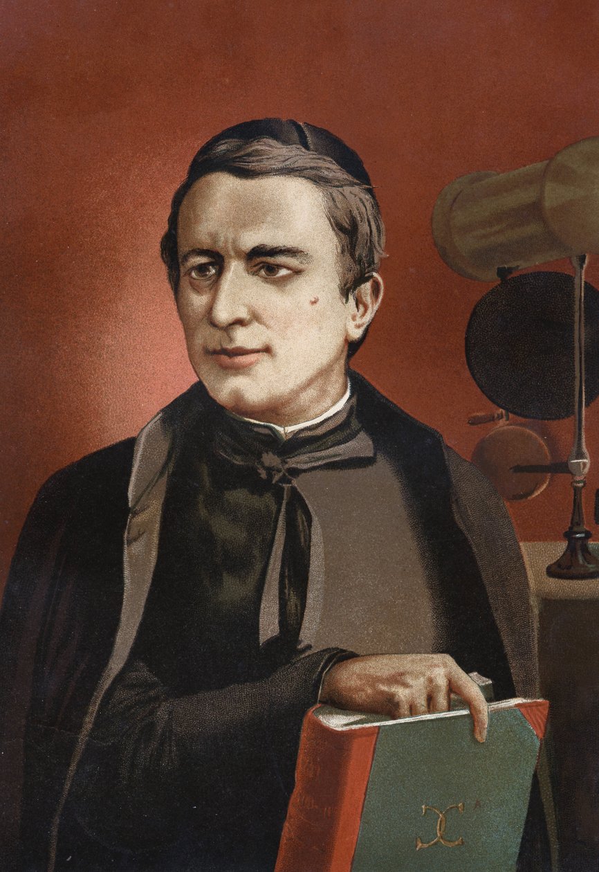 Portrait of Angelo Secchi, Italian astronomer (1818-1878), founder of ...