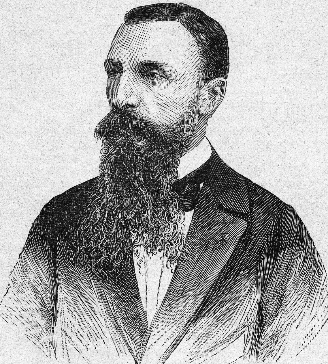 Portrait of Auguste Pavie, French explorer and diplomat (1847 to 1925) (engraving of 1893) by Unknown artist