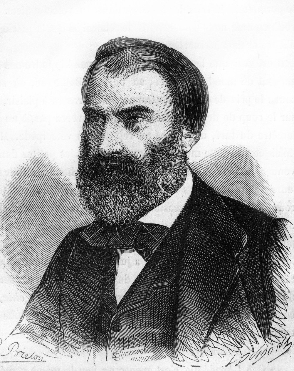Portrait of Eugène Pelletan, French politician (1813 to 1884). by Unknown artist