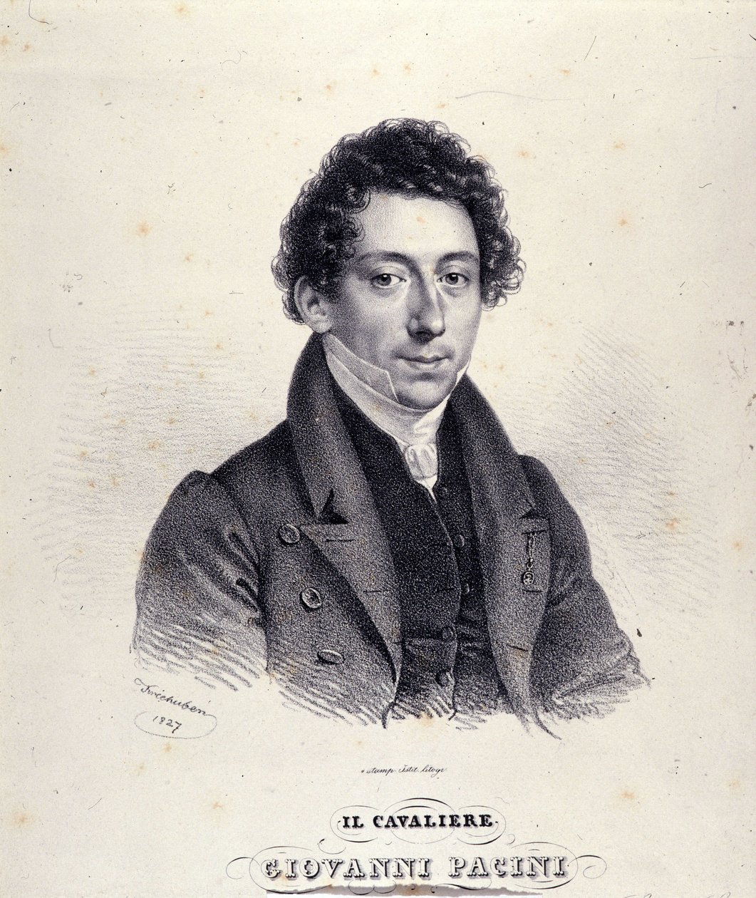 Portrait of Giovanni Pacini, Italian composer by Unknown artist