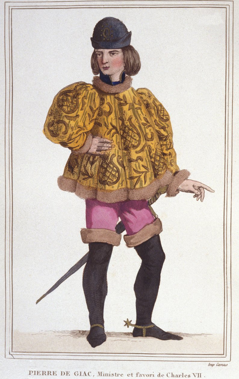 Portrait of Pierre de Giac, favorite of Charles VII, Minister and Superintendent of Finance. Engraving from 1830 by Unknown artist