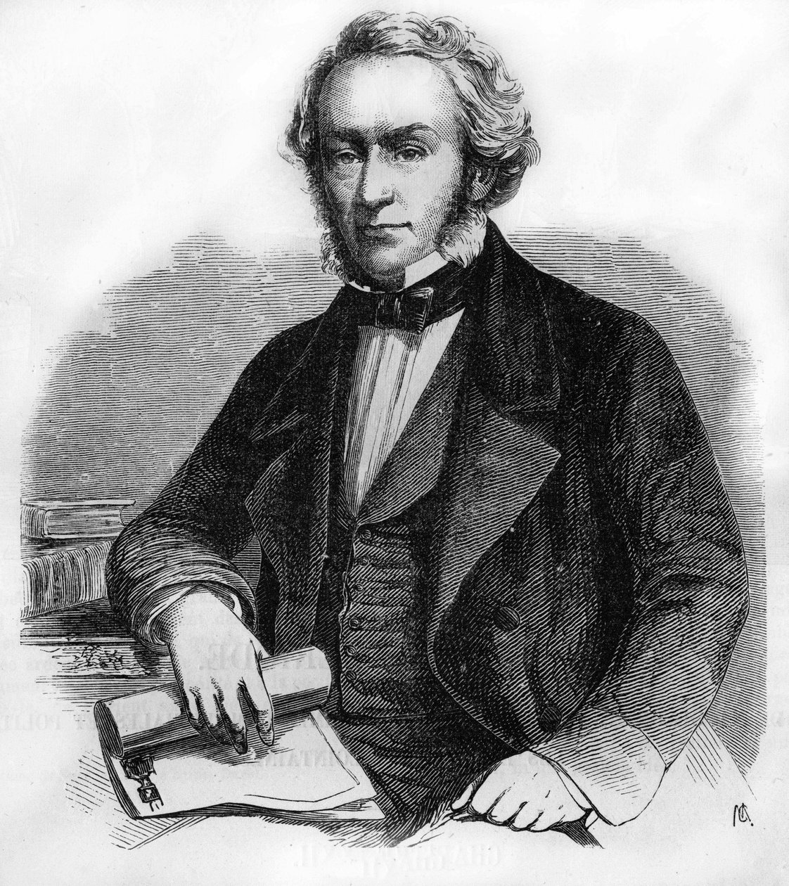 Portrait of Richard Cobden, British economist and politician (1804-1865). Engraving from 1866 by Unknown artist