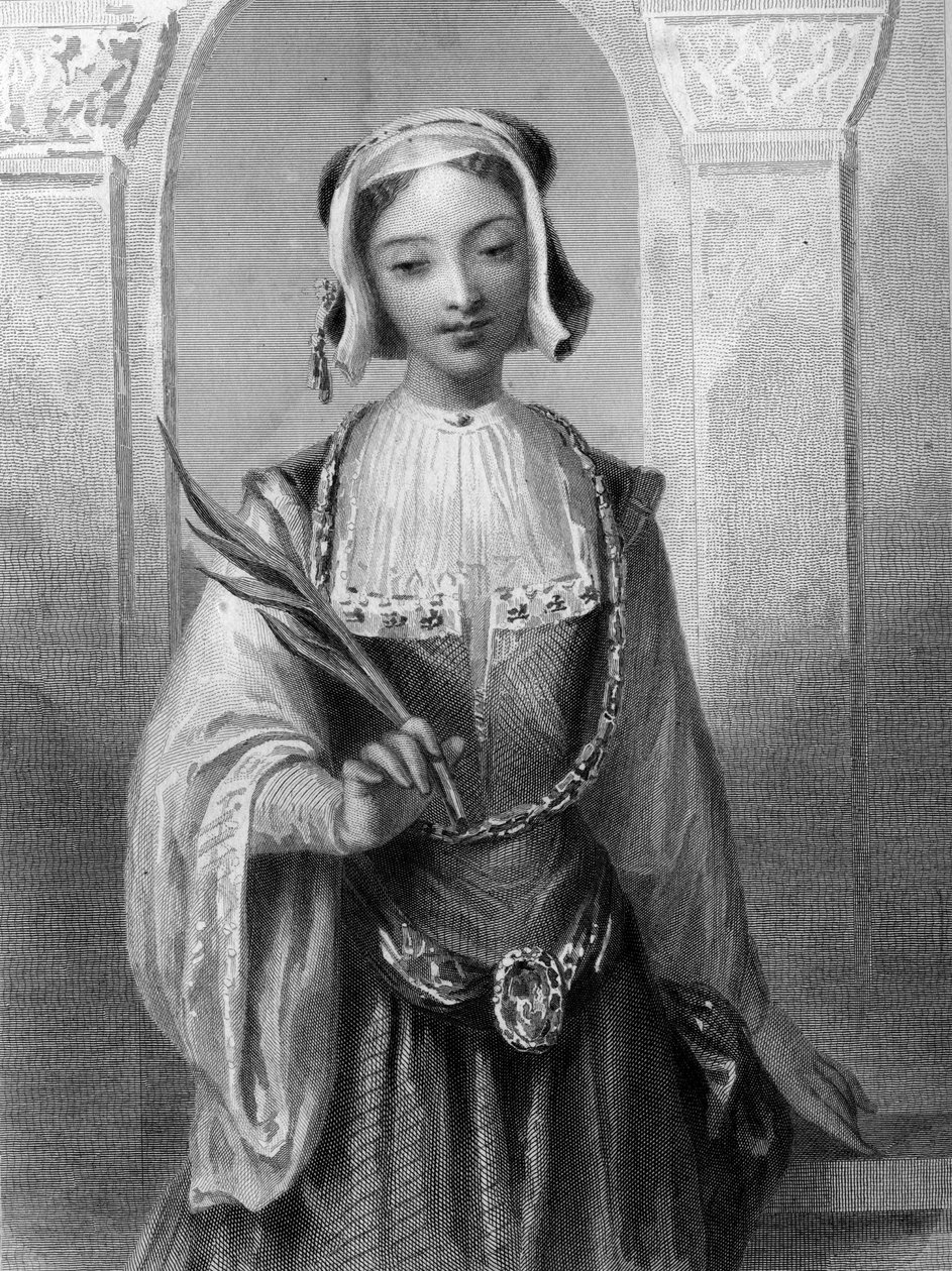 Portrait of Saint Justine, virgin and martyr of Antioch by Unknown artist