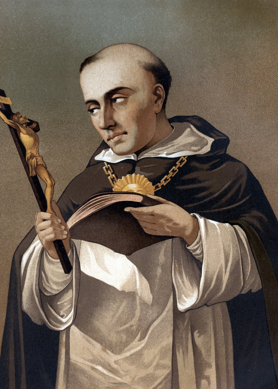 Portrait of St. Thomas Aquinas (1225 - 1274), Italian theologian. after 