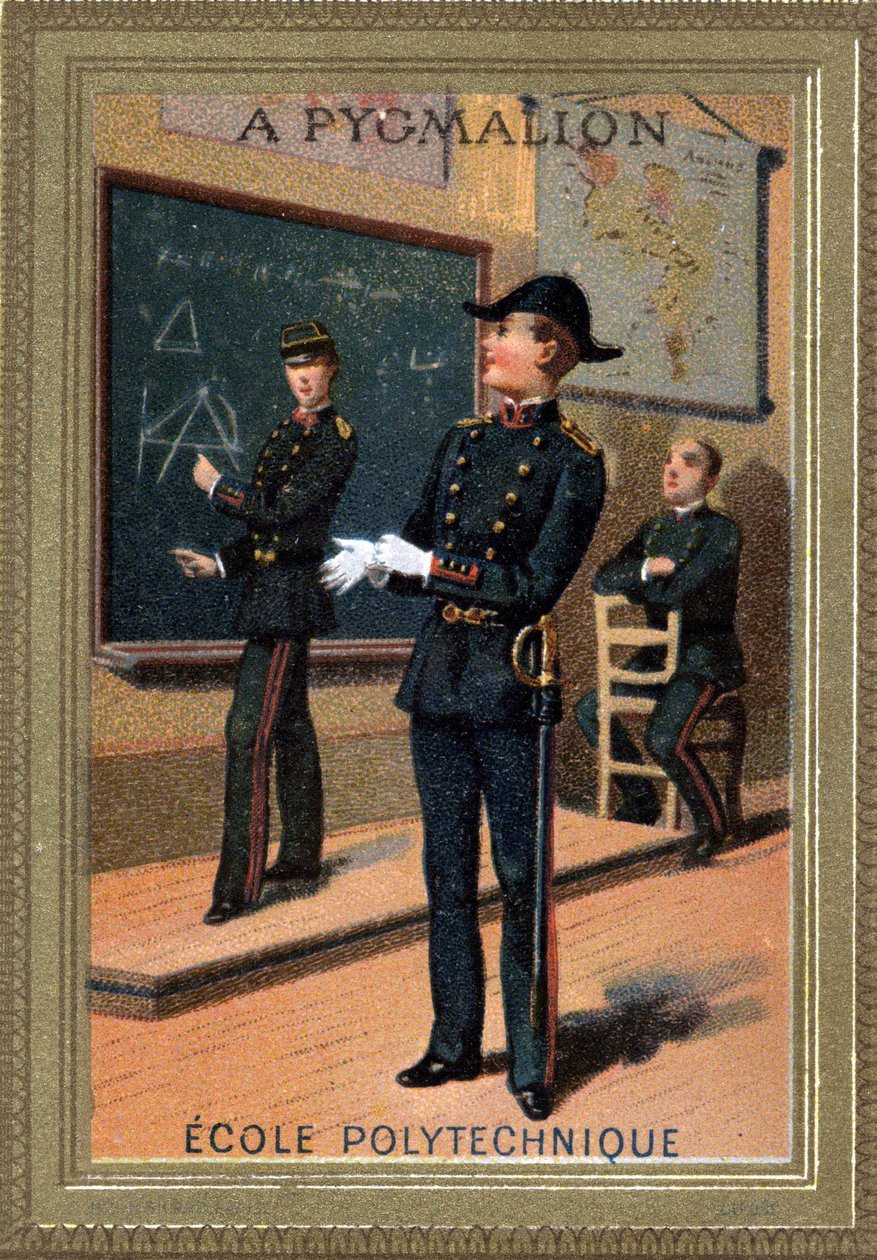 Students of the Ecole Polytechnique. Chromolithography. End of the 19th century by Unknown artist