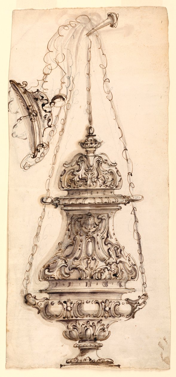 Drawing, Censer, 1730–60 by Unknown artistUnknown artist