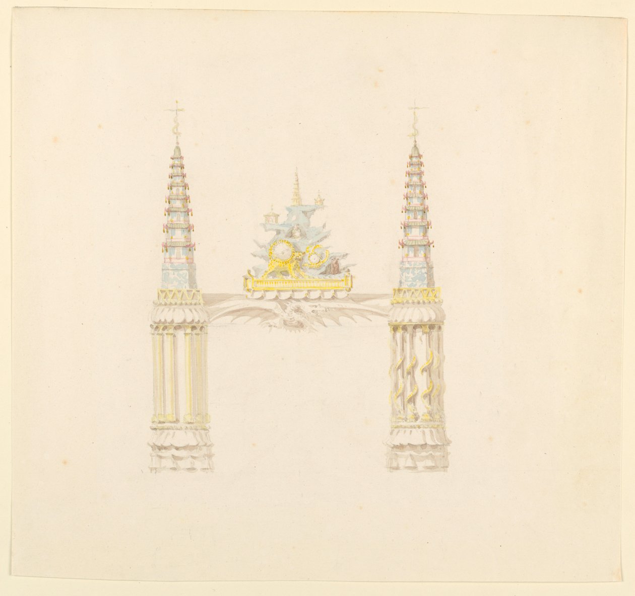 Chimney-piece, West Wall of Music Room, ca. 1820 by Unknown artistUnknown artist