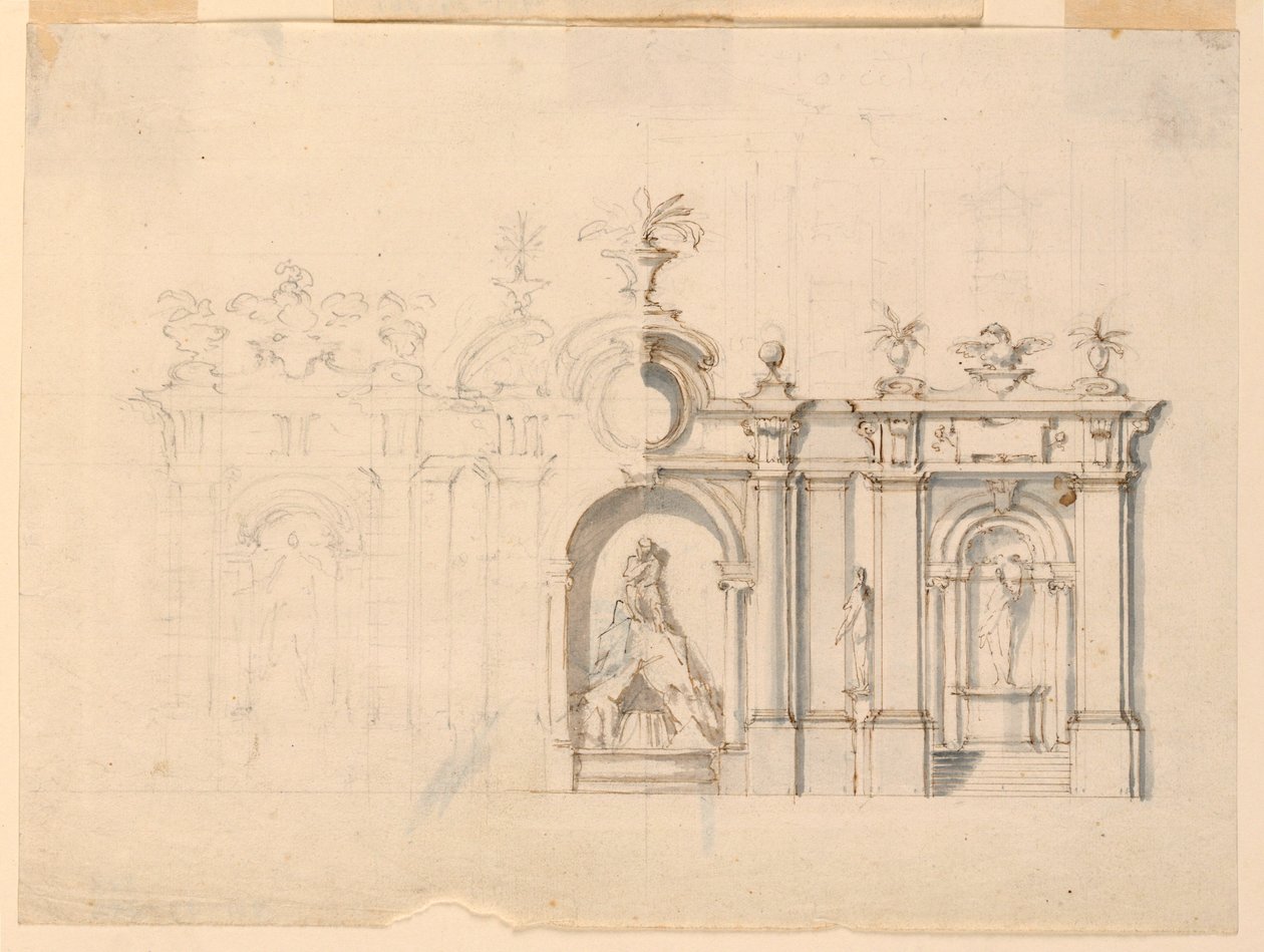 Colonnade with Fountain, ca. 1770 by Unknown artistUnknown artist