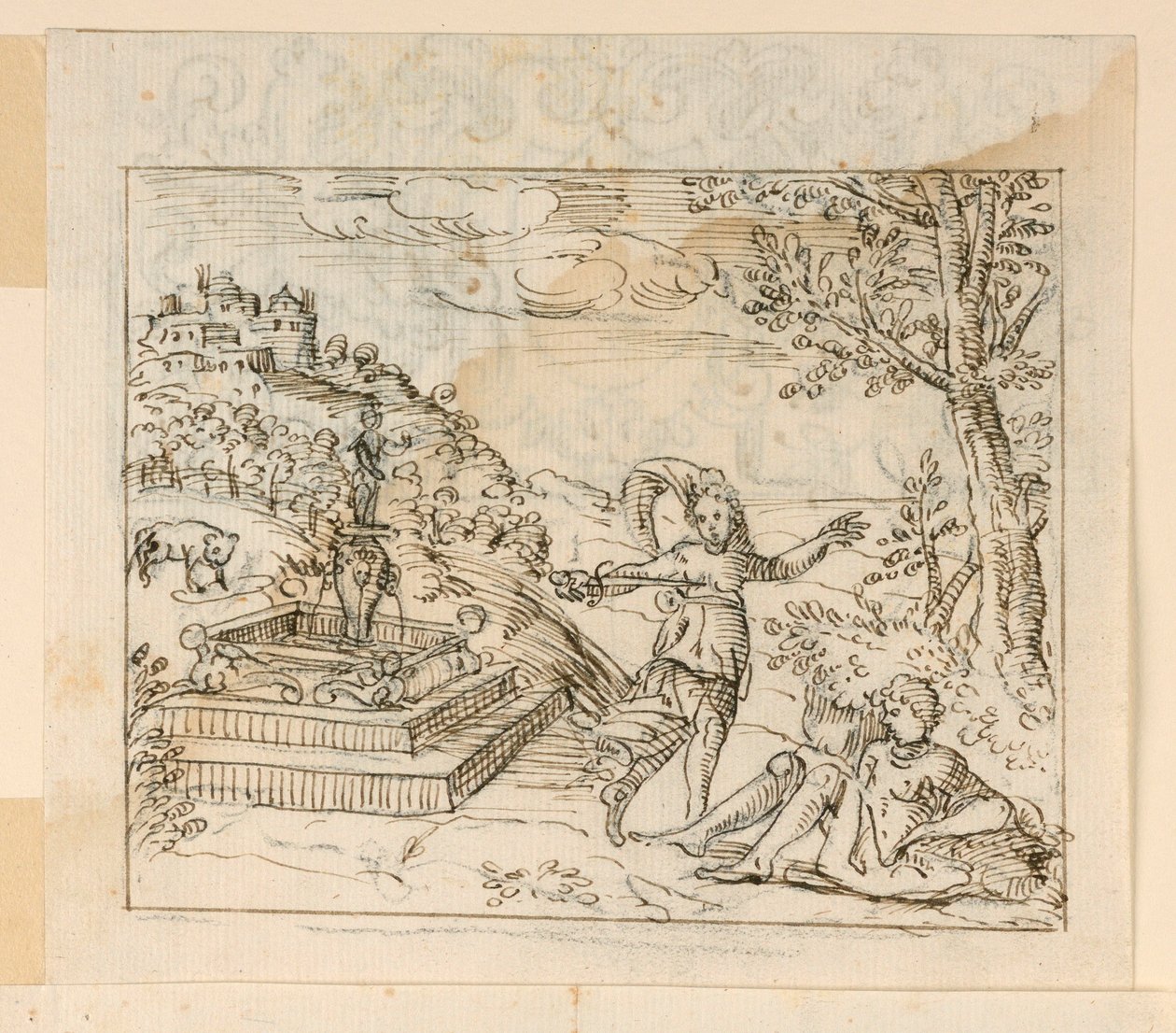Drawing, Death of Thisbe, 1600–1625 by Unknown artistUnknown artist