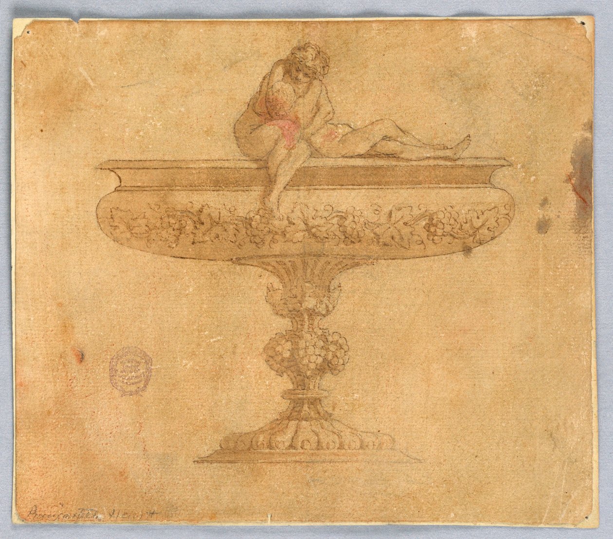 Design for a Bowl with Lovers, 17th–19th century by Unknown artistUnknown artist