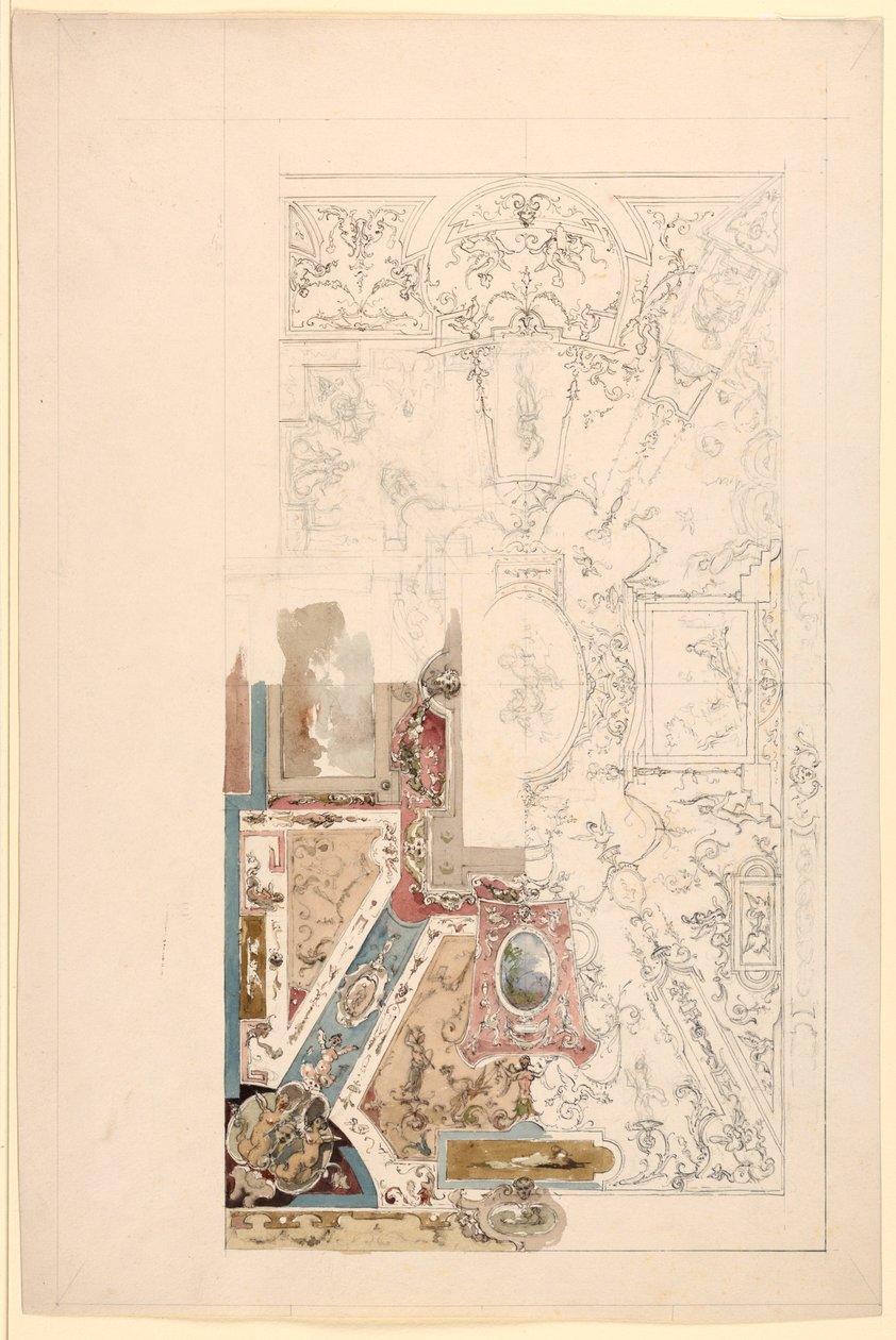 Design for a Ceiling, 1750–1800 by Unknown artistUnknown artist