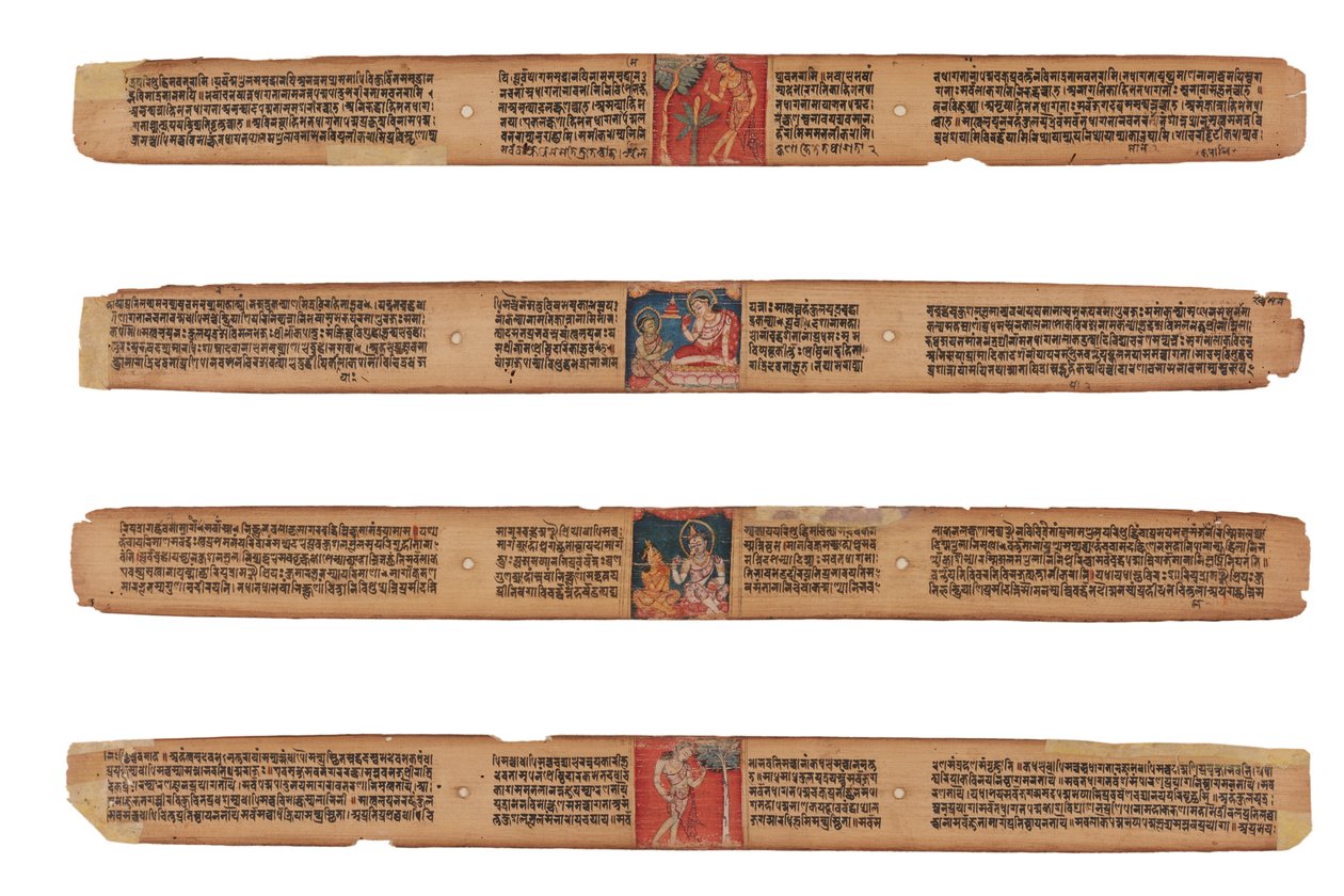 Four Leaves from a Gandavyuha Manuscript by Unknown artistUnknown artist