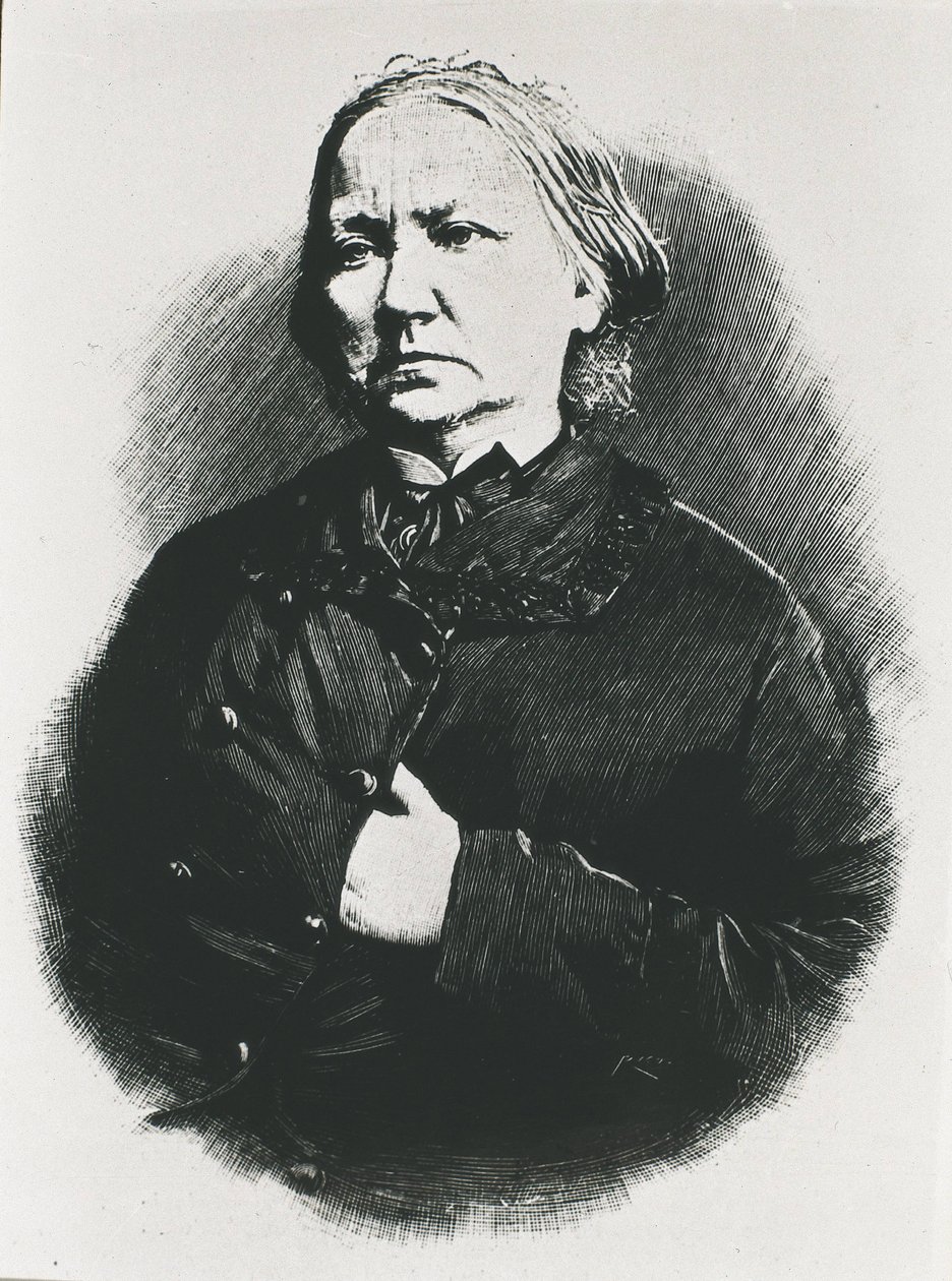 Concepcion Arenal, Spanish writer (engraving) by Unknown artist