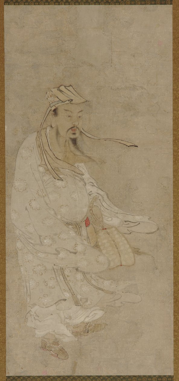 A Chinese Man Standing in a High Wind by Unknown artist