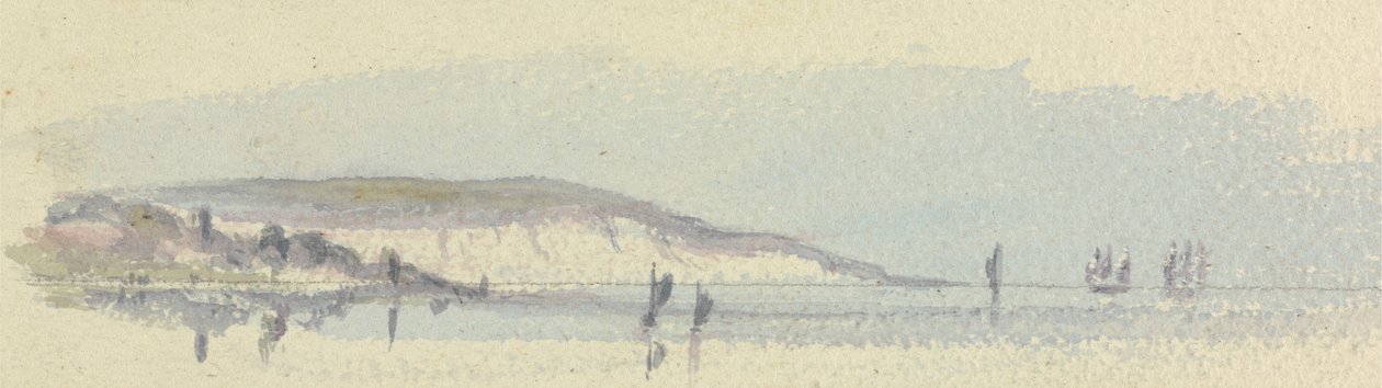 A Coastline with Ships at Sea by Unknown artist