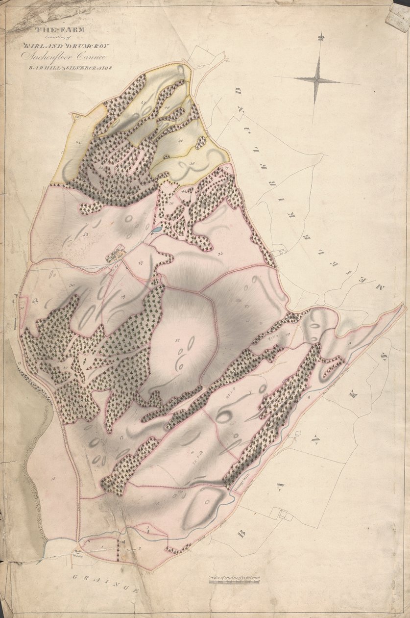A Collection of Surveys of Scottish Estates of the Earl of Selkirk: The Farm Consisting of Kirkland Drumcroy, Auchenfloor, Cannee, Barhill and Silvercraigs (formerly Nuntons) by Unknown artist