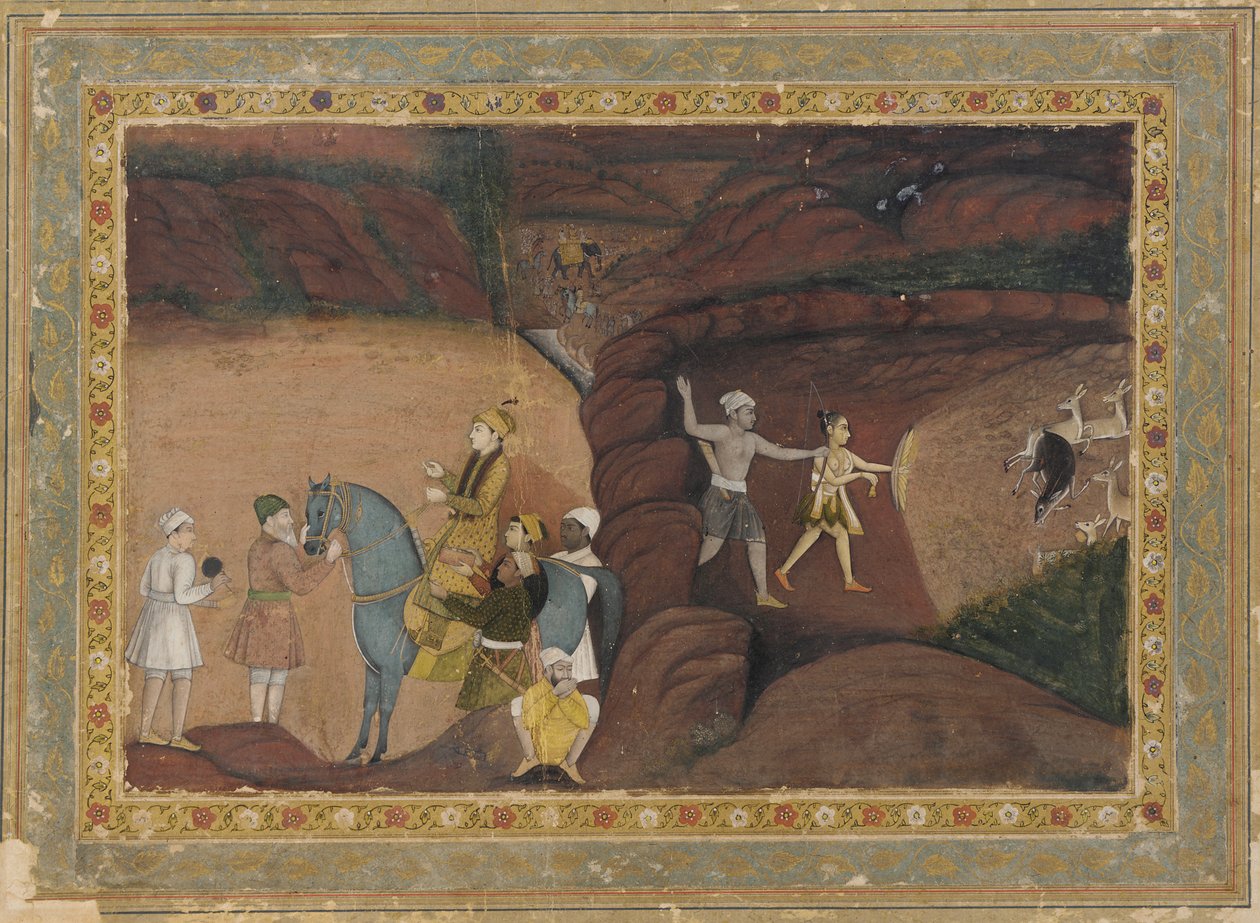 A Deer Hunting at Night by Unknown artist