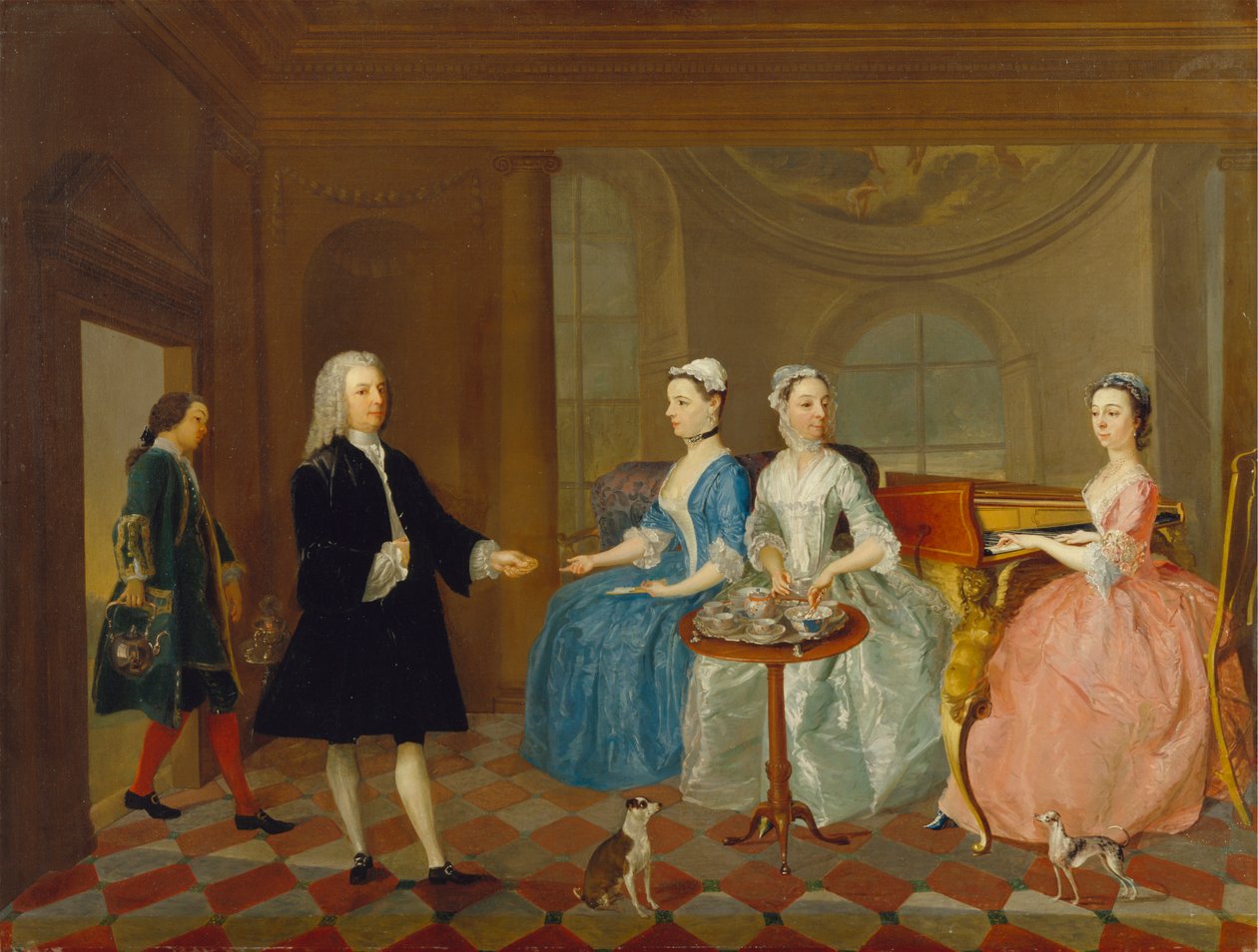 A Family Being Served with Tea, possibly the Carter family by Unknown artist