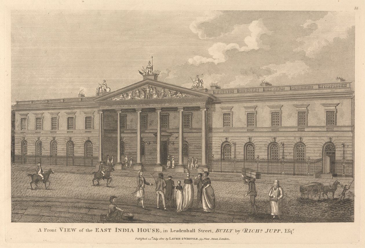 A Front View of the East India House in Leadenhall Street by Unknown artist