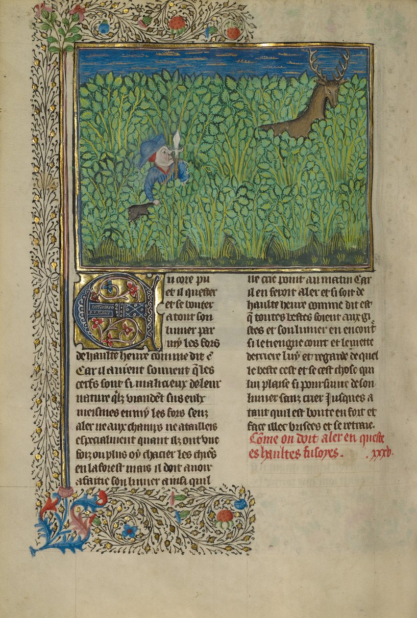 A Hunter and a Dog Tracking in a Thicket by Unknown artist