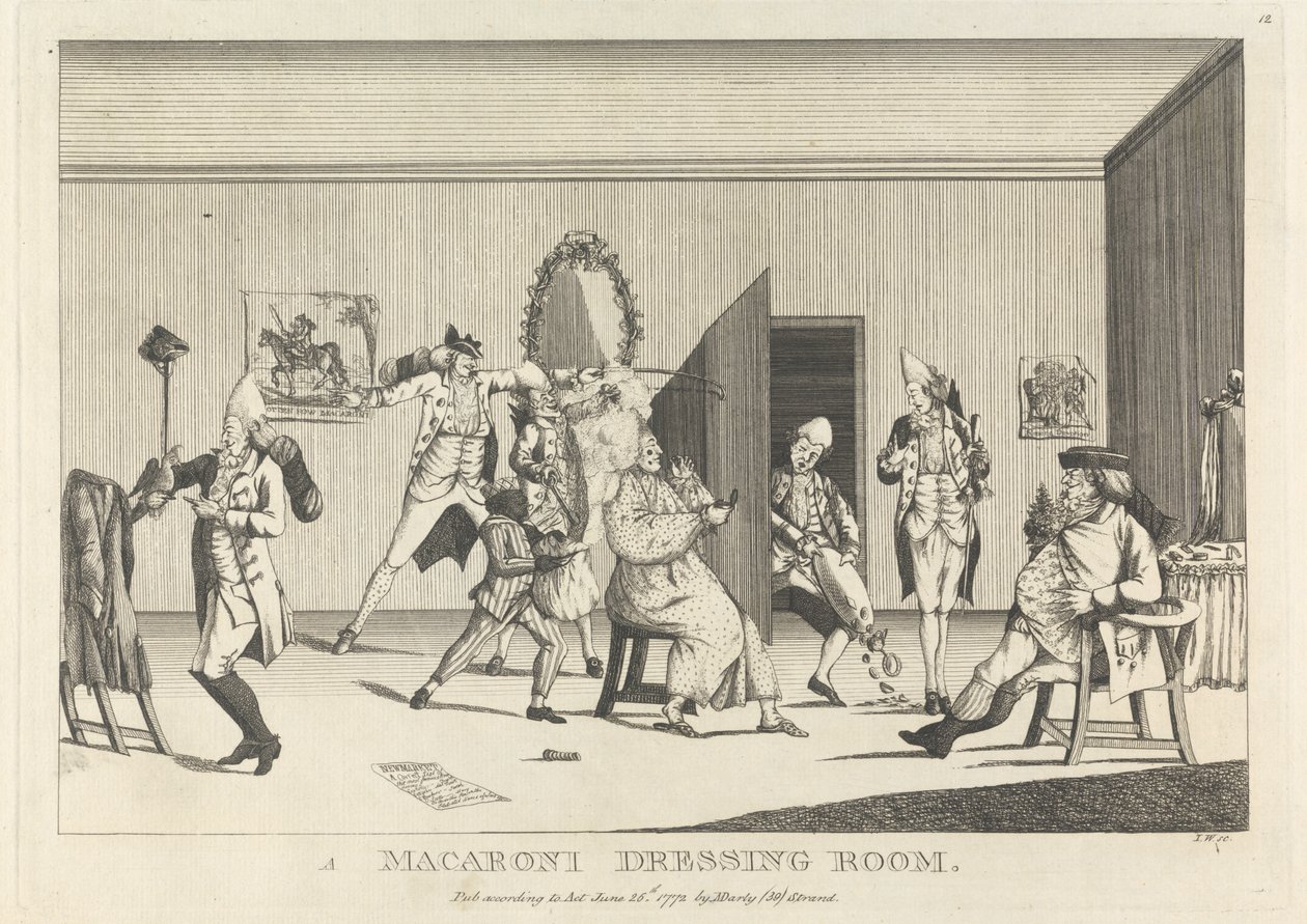 A Macaroni Dressing Room by Unknown artist