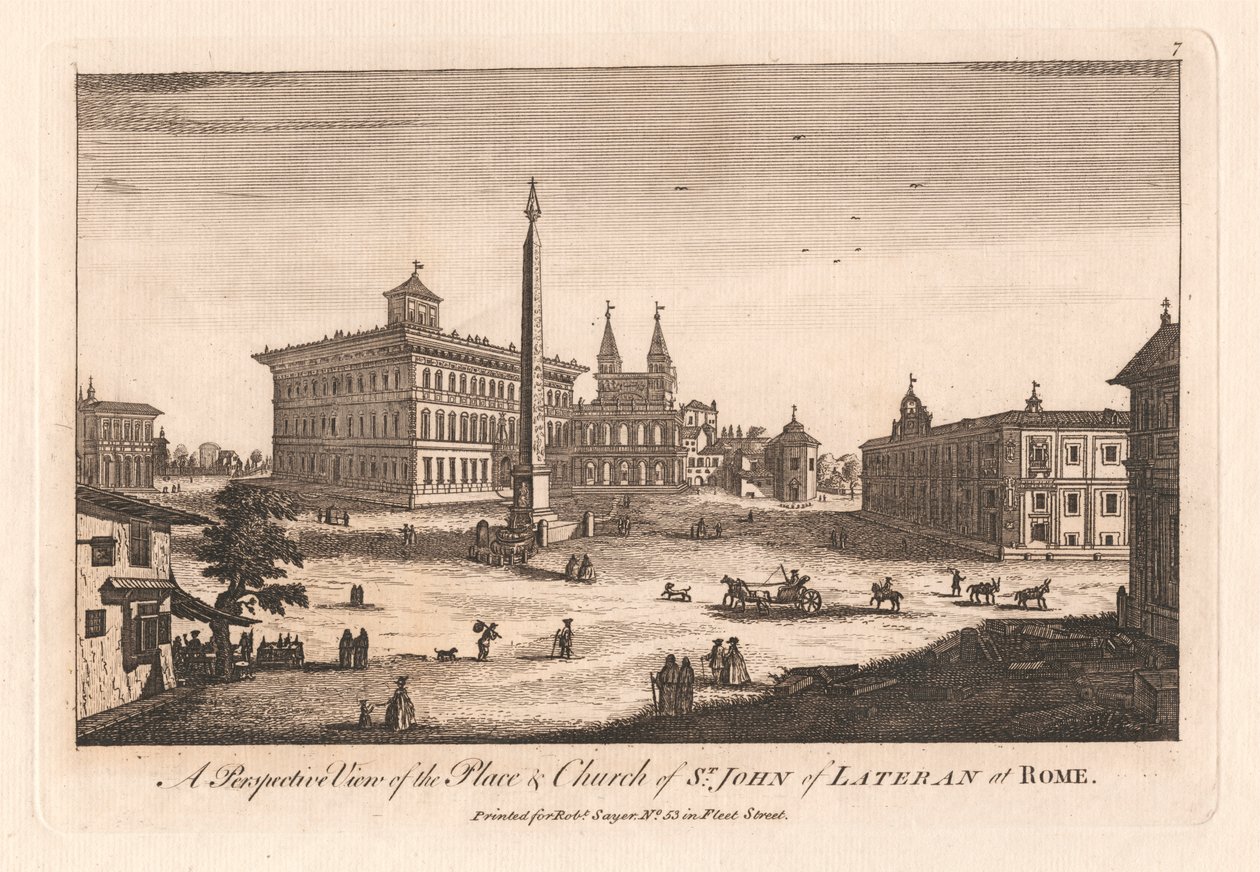 A Perspective View of the Place & Church of St. John of Lateran at Rome by Unknown artist