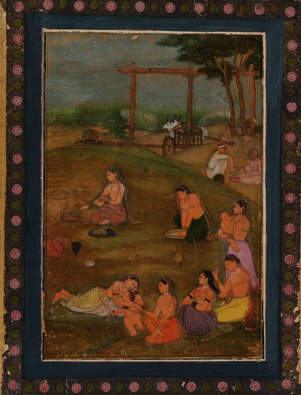 A Village Scene by Unknown artist