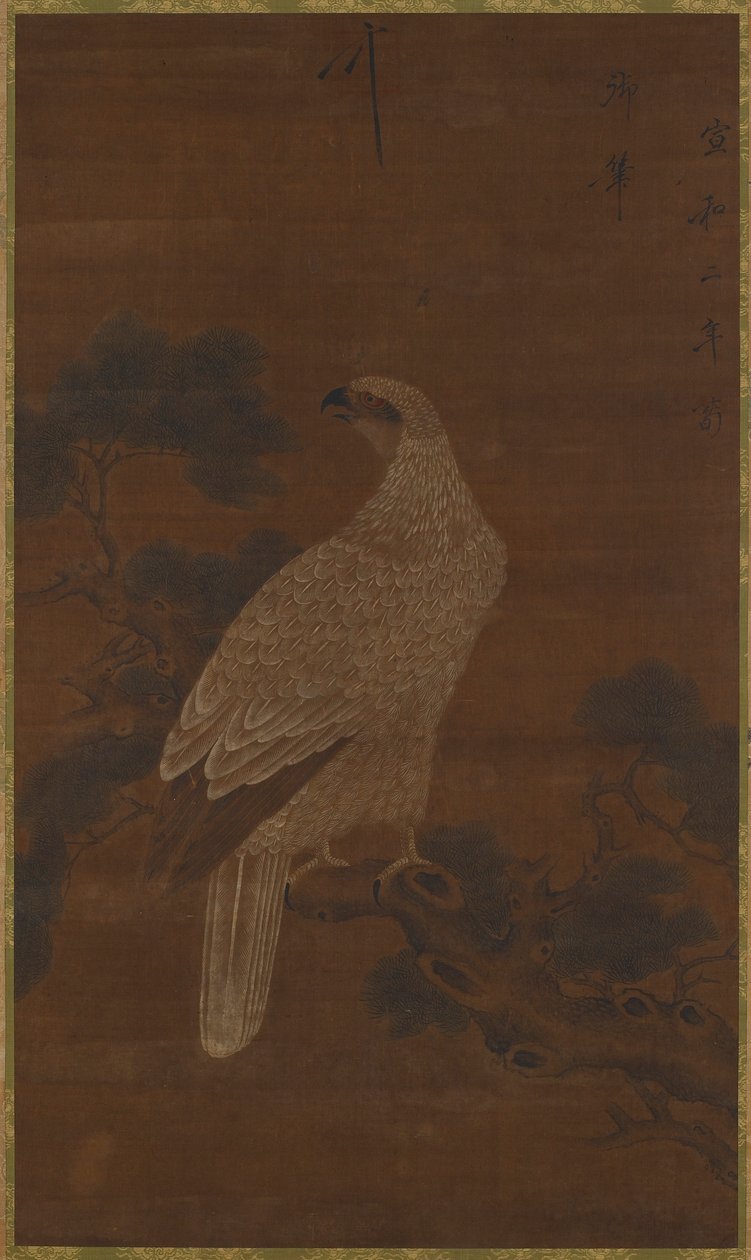 A White Eagle on a Pine Branch by Unknown artist