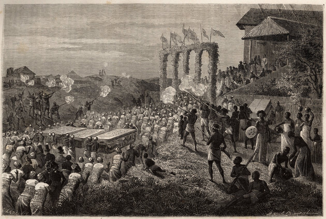 A bridal cortege in Tete, Mozambique by Unknown artist
