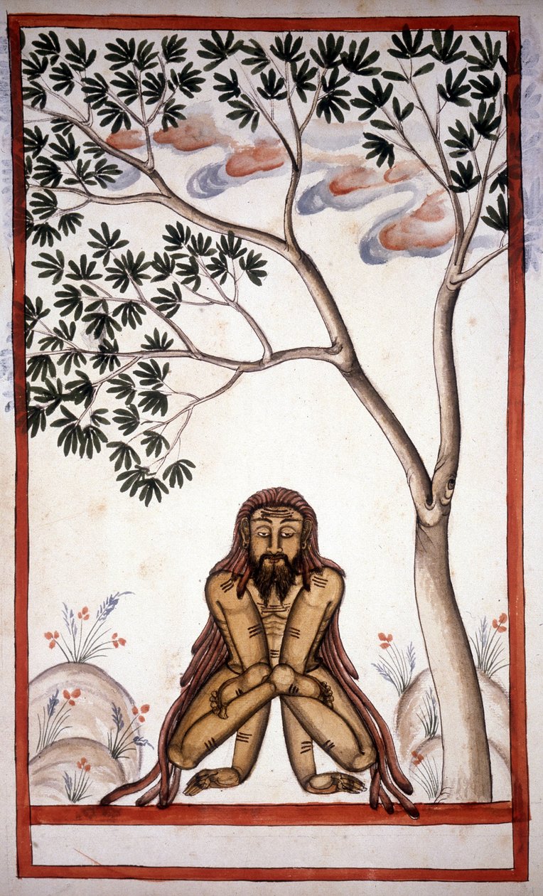 A fakir. Page from the manuscript (ms.8300) 