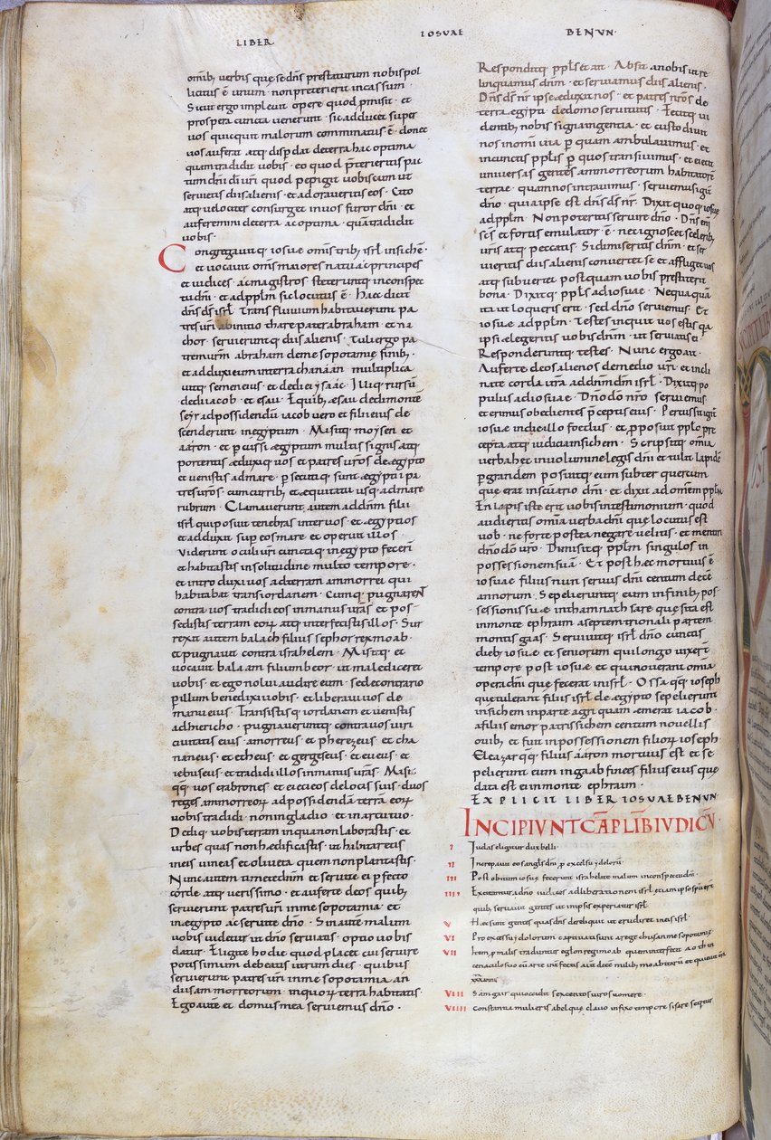 A Page from the 11th Century Bible by Unknown artist