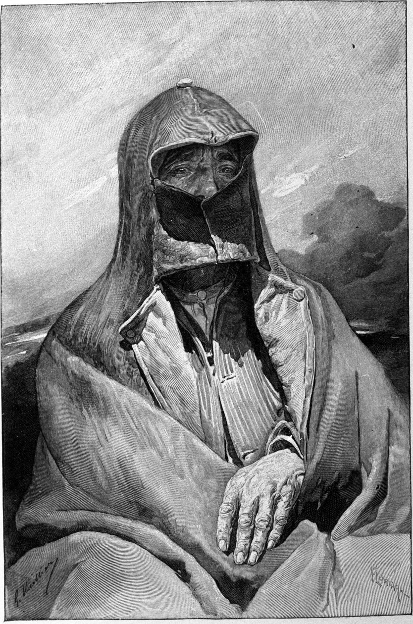 A resident of the city of Castrogiovanni (present-day Enna) Sicily Engraving of the 19th century by Unknown artist
