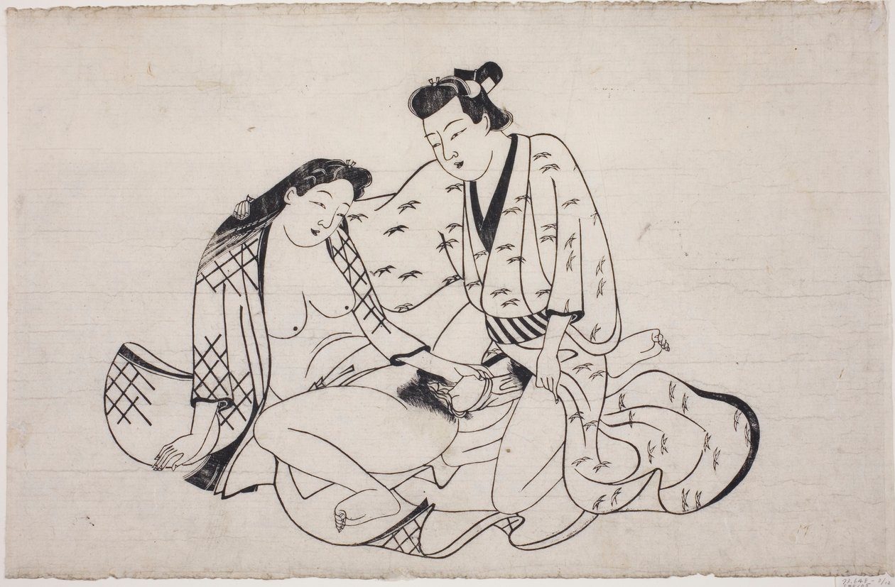 A Sheet from a Shunga Album by Unknown artist